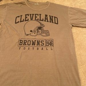 XL Cleveland Browns olive green tee